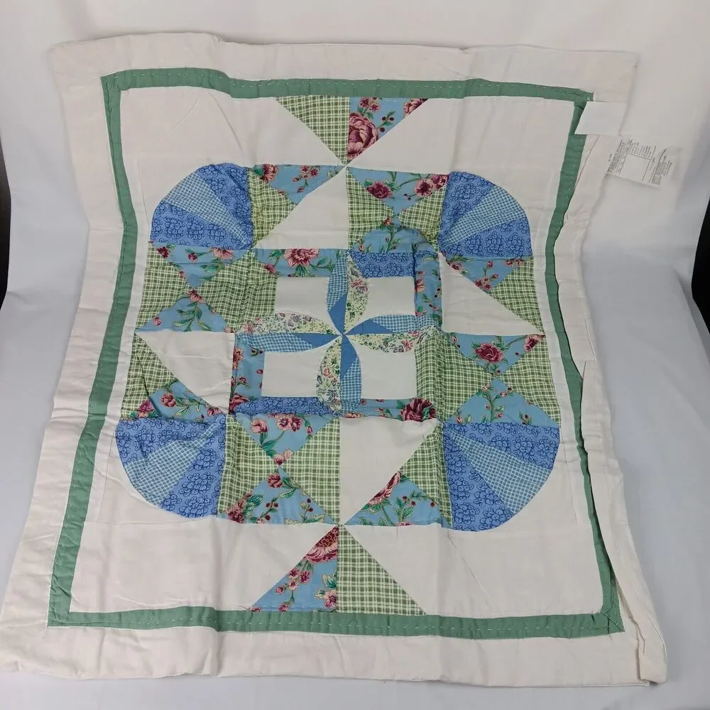 90's Sarah Peabody's Inheritance Standard Sham Hand Quilted Rivers Edge Cotton